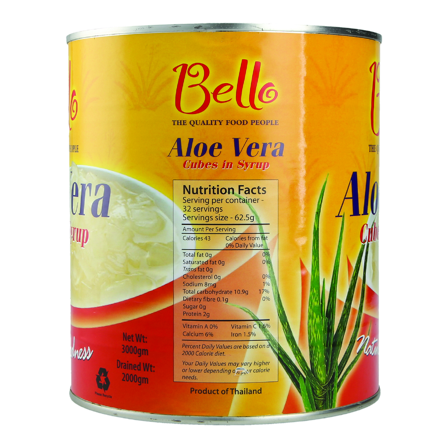 A10 ALOE VERA CUBES IN SYRUP 芦荟