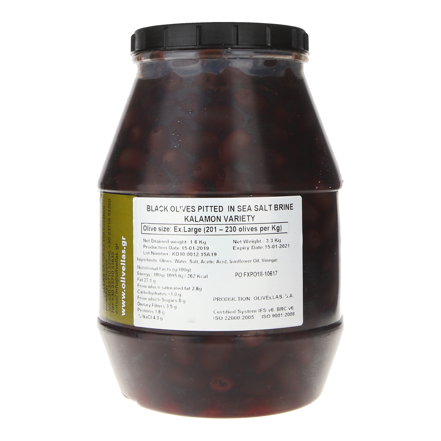 BLACK KALAMATA PITTED OLIVES